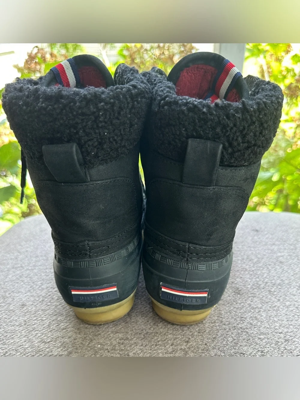 Tommy Hilfiger Black and Red Cozy Lined Boots*Wmn’s Sz~8*GUC*Raelene boots